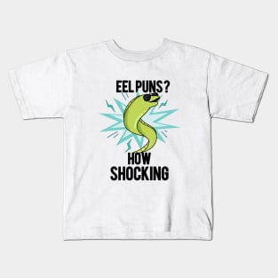 How Shocking Funny Eel Pun Kids T-Shirt